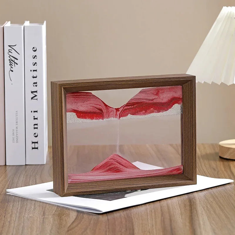 Walnut Sandscape Frame – Moving Sand Art Display