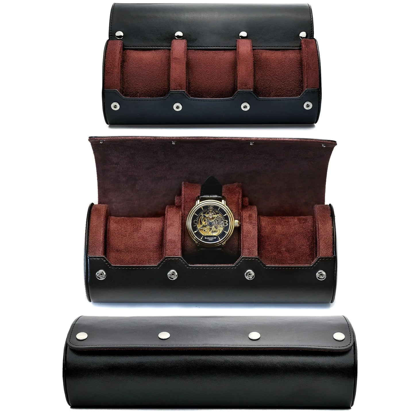 Luxury Watch Roll Travel Case – 6 Slot Collector Edition