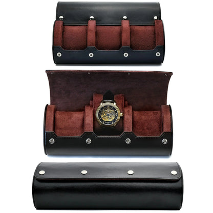 Luxury Watch Roll Travel Case – 6 Slot Collector Edition