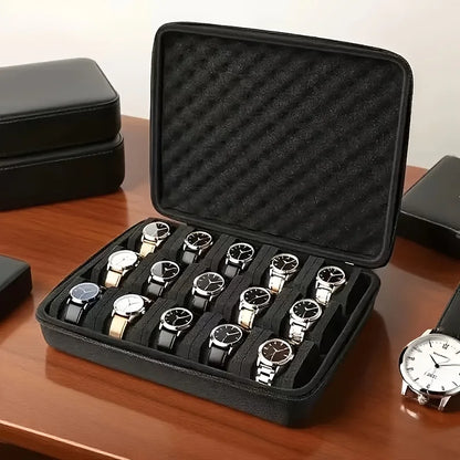 Executive Watch Travel Case – 15 Slot Collector Storage Case