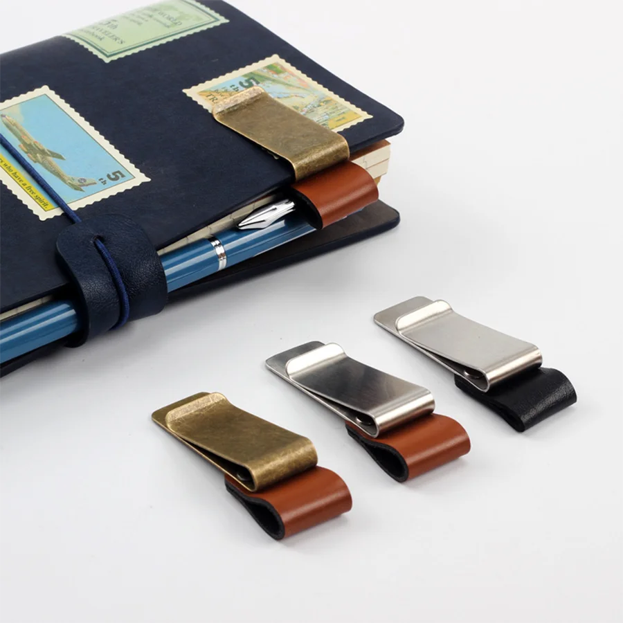 Leather Pen Holder Clip – Handmade Journal Pen Loop