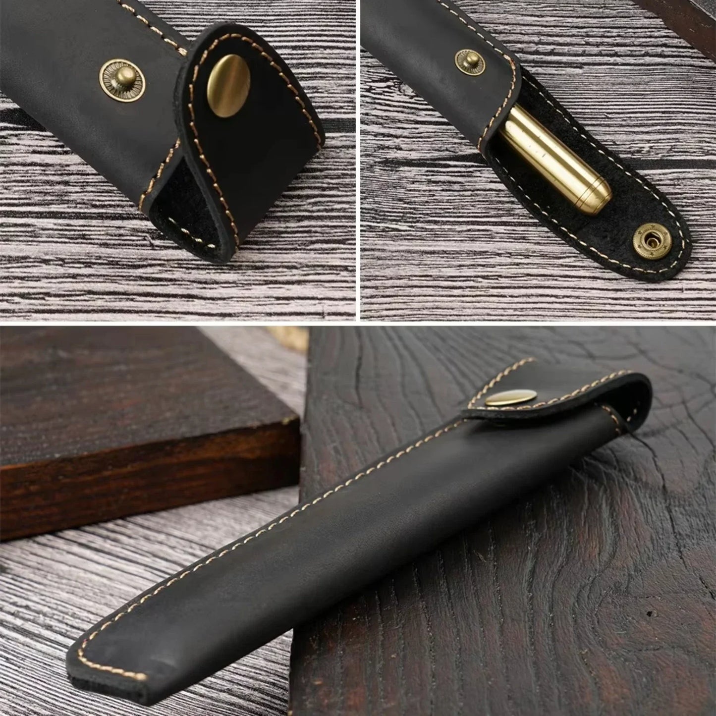Heritage Leather Pen Sleeve – Handmade Fountain Pen Case
