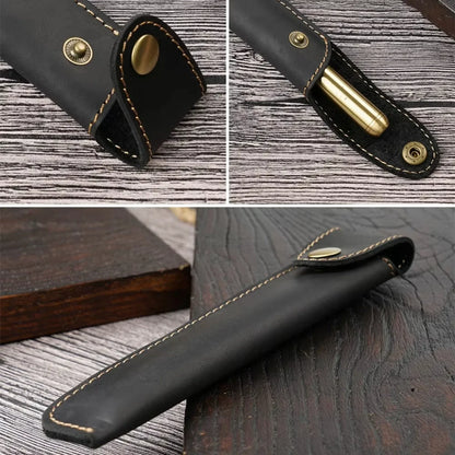 Heritage Leather Pen Sleeve – Handmade Fountain Pen Case