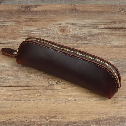 Vintage Leather Pen Sleeve – Handmade Fountain Pen Carry Case