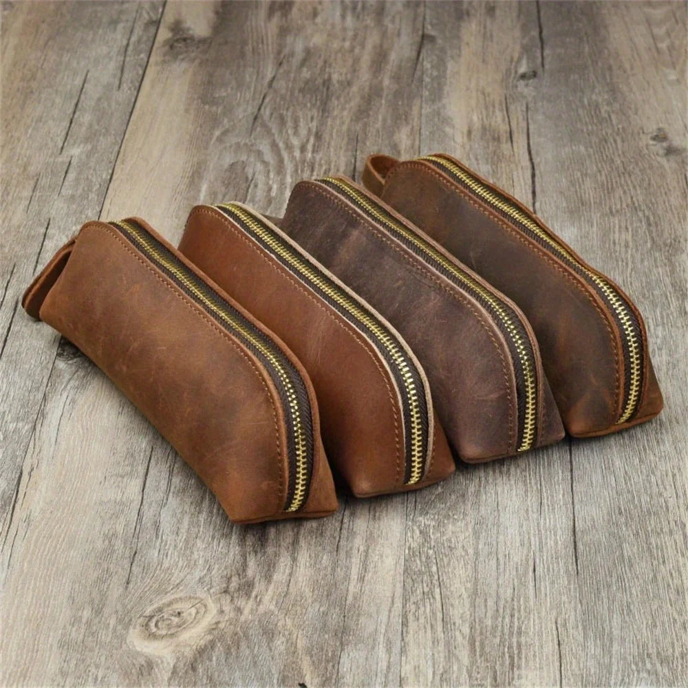 Vintage Leather Pen Sleeve – Handmade Fountain Pen Carry Case